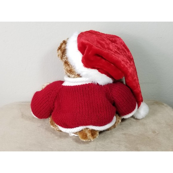 Dan Dee Teddy Bear Christmas 16" Knitted Sweater Plush Toy Stuffed Animal Vtg - Picture 6 of 13